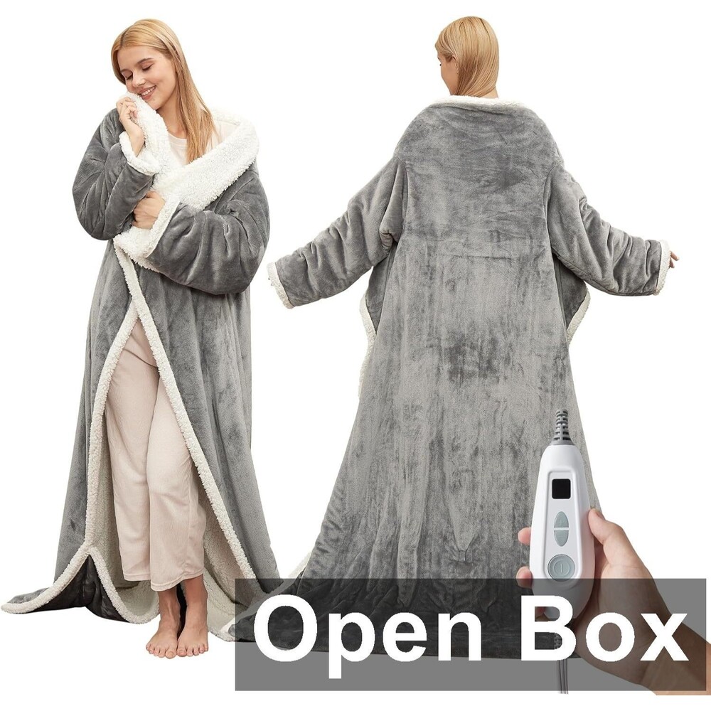 GarveeHome Wearable Heated Blanket with Foot Pocket & Sleeves